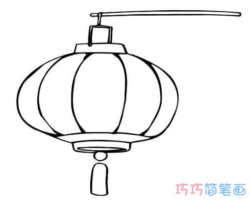 花灯笼怎么画简笔画教程好看