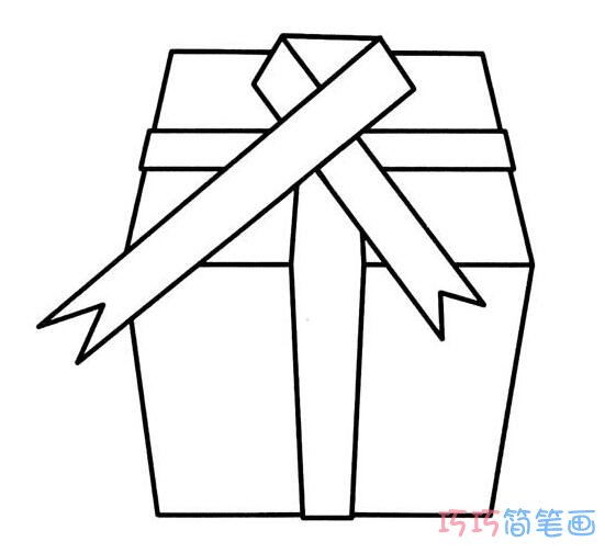 怎么画礼物盒详细步骤简笔画教程