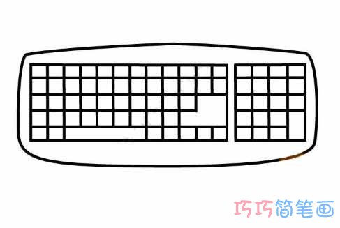 怎么画电脑键盘的画法简笔画教程