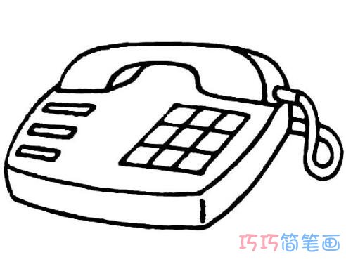 如何画卡通电话机简单电话机的画法教程