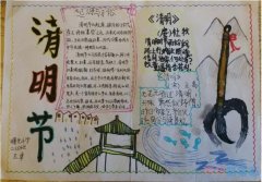 二年级清明节诗词手抄报模板图片简单漂亮
