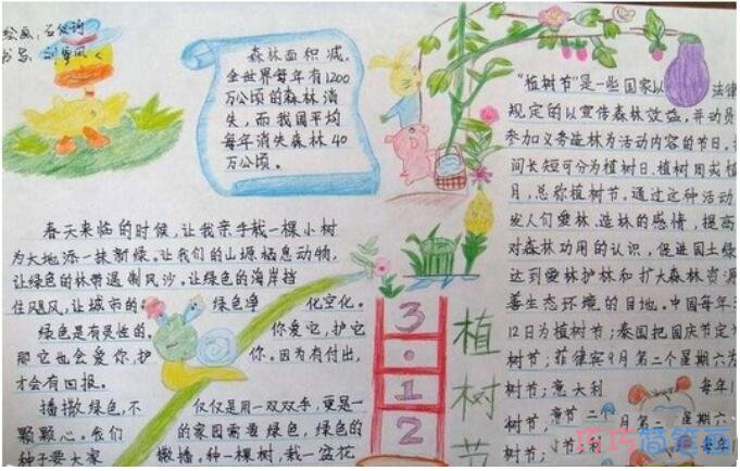 小学生植树造林保护环境手抄报内容资料