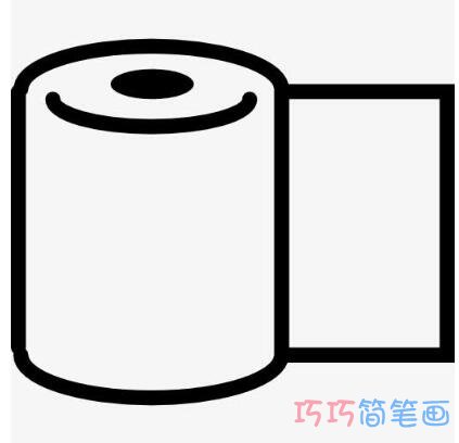 幼儿卷筒纸怎么画简笔画教程简单