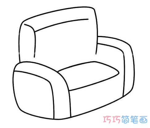 单人沙发怎么画简笔画教程简单好看