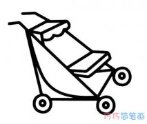 婴儿推车怎么画简笔画教程简单好看