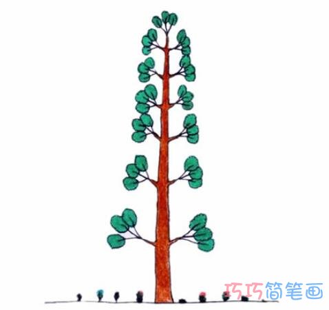 春天大树怎么画简单又好看涂颜色