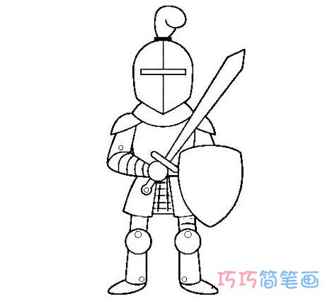 战斗勇士怎么画简笔画教程简单好看
