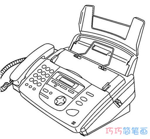 传真机简笔画怎么画简单好看