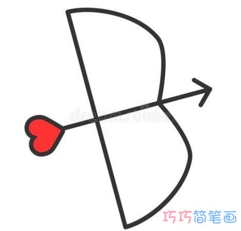 幼儿卡通弓箭简笔画怎么画简单又漂亮