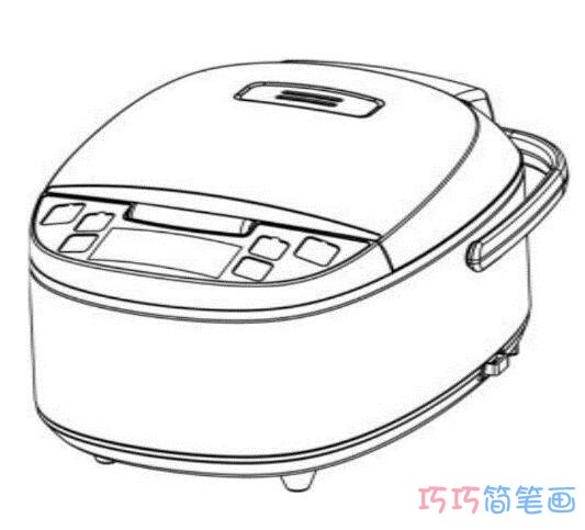 电饭煲素描怎么画简笔画画法教程简单漂亮