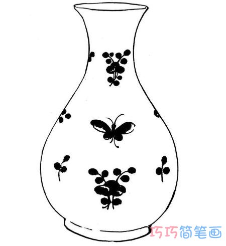 手绘漂亮花瓶的画法简笔画简单易学