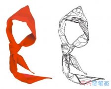红领巾的画法简笔画教程涂颜色