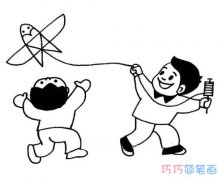 清明节习俗放风筝怎么画简单又好看