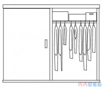 衣服衣柜简笔画怎么画简单好看