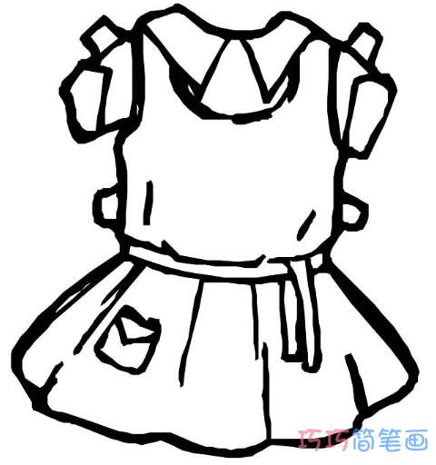 怎么画小女孩连衣裙画法简单又漂亮