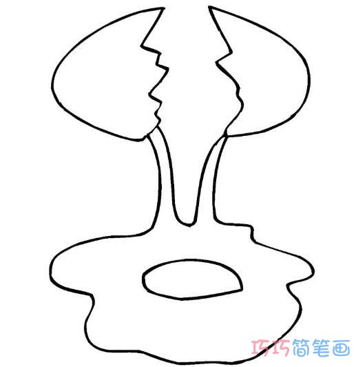 鸡蛋食物怎么画简笔画简单易学