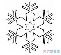 冬天雪花简笔画怎么画简单漂亮