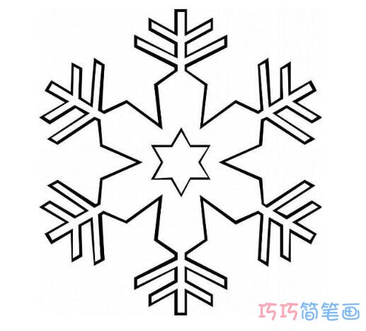 冬天雪花简笔画怎么画简单漂亮