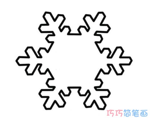 冬天雪花简笔画怎么画简单漂亮