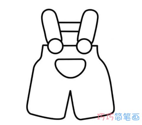 儿童背带裤简笔画怎么画简单好看