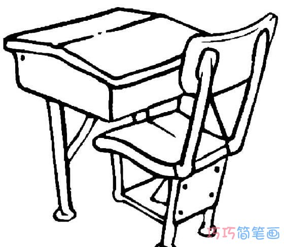 儿童课桌椅简笔画怎么画简单好看