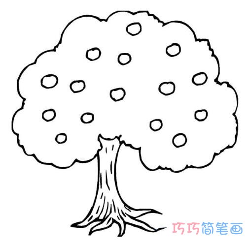 苹果树简笔画怎么画简单易学