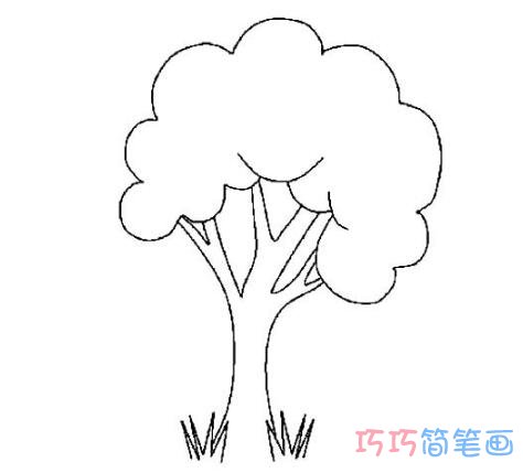 儿童简笔画大树怎么画简单好看