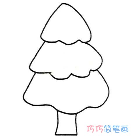 幼儿简笔画卡通松树的画法简单易学