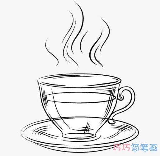 手绘茶杯的画法 儿童画茶杯简单漂亮