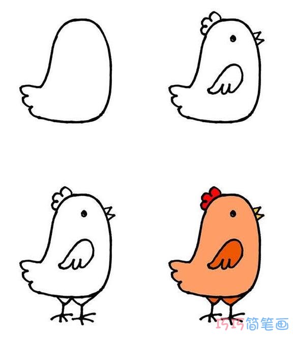 小鸡涂色怎么画 幼儿小鸡的画法步骤图小鸡涂色怎么画 幼儿小鸡的画法步骤图