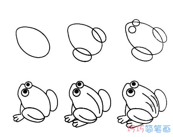 怎样画小青蛙简笔画步骤图简单可爱