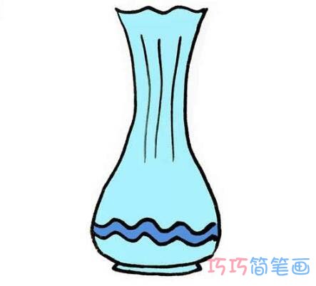 怎样画漂亮花瓶简笔画带步骤图彩色