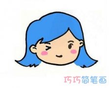 俏皮短发女孩怎么画带步骤图涂颜色