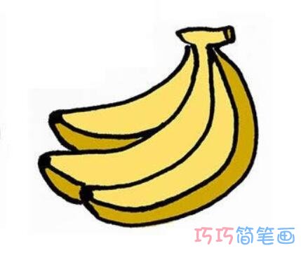 怎样画香蕉简笔画带步骤图涂颜色