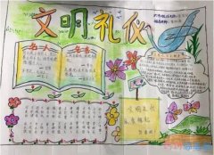 关于小学生文明礼仪的手抄报画法简单好看