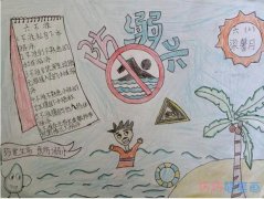 关于小学生夏季防溺水的手抄报图片简单漂亮