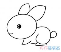 怎样画可爱小白兔简笔画图片简单易学