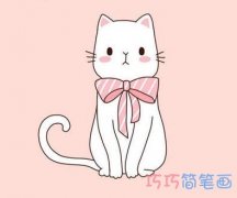 萌萌哒小猫的画法步骤图带颜色 小猫简笔画图片