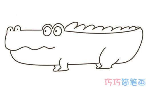 涂色鳄鱼怎么画简单好看 鳄鱼简笔画图片