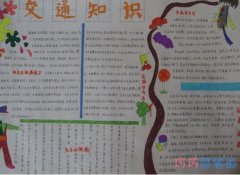 小学交通安全知识 红绿灯知识手抄报简单漂亮