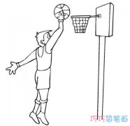怎样画打篮球小男孩简笔画简单好看