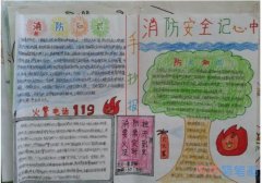 消防安全记心中 消防小知识手抄报模板简单好看