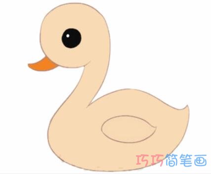 一步一步绘画天鹅简笔画填色简单漂亮