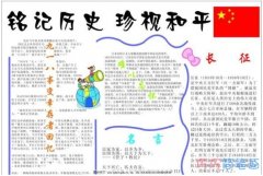 关于铭记历史珍视和平手抄报简笔画怎么画好看