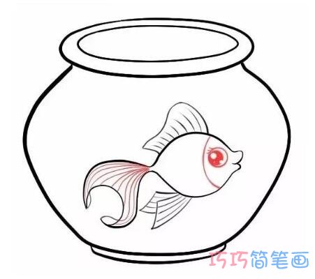  简单漂亮金鱼缸怎么画 鱼缸简笔画图片