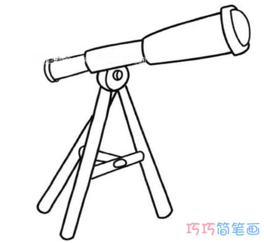  手绘天文望远镜怎么画好看 望远镜简笔画图片