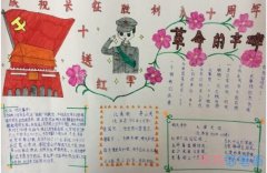 小学生关于庆祝长征胜利八十周年革命手抄报怎么画好看