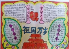 小学生祖国万岁我爱你祖国 天安门手抄报怎么画好看