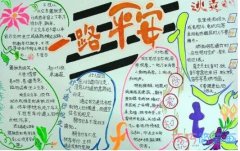 小学生交通安全知识 一路平安手抄报怎么画简单好看