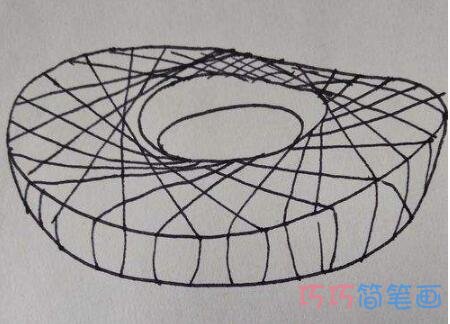 北京鸟巢怎么画简单漂亮 鸟巢体育馆简笔画图片